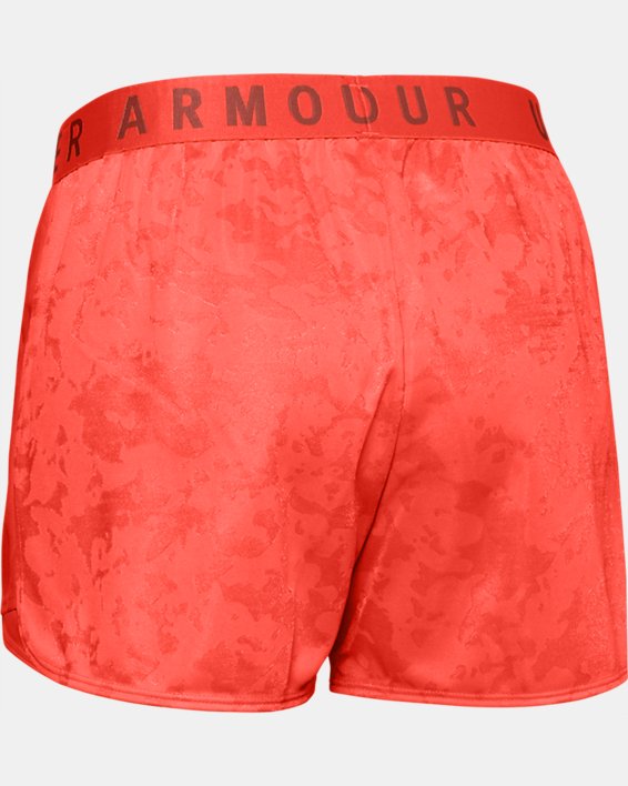 Women's UA Play Up Jacquard Shorts, Orange, pdpMainDesktop image number 5